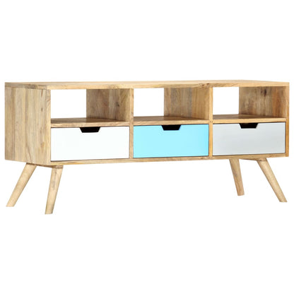 vidaXL TV Cabinet 110x35x48 cm Solid Mango Wood