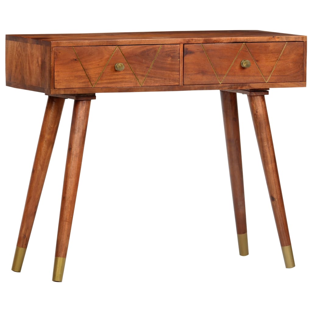 vidaXL Console Table 90x35x76 cm Solid Acacia Wood