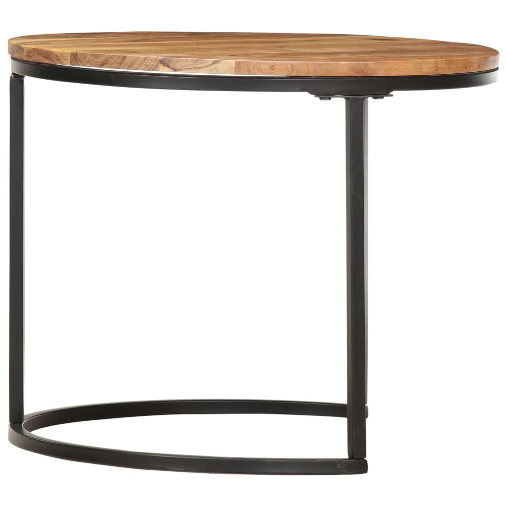 vidaXL Nesting Tables 3 pcs Solid Acacia Wood