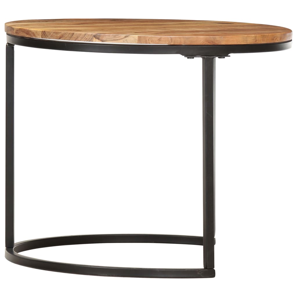 vidaXL Nesting Tables 2 pcs Solid Acacia Wood