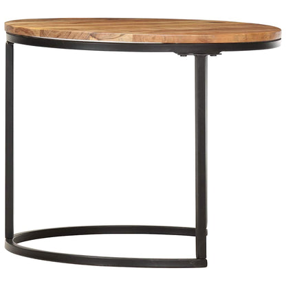 286186 vidaXL Nesting Tables 2 pcs Solid Acacia Wood
