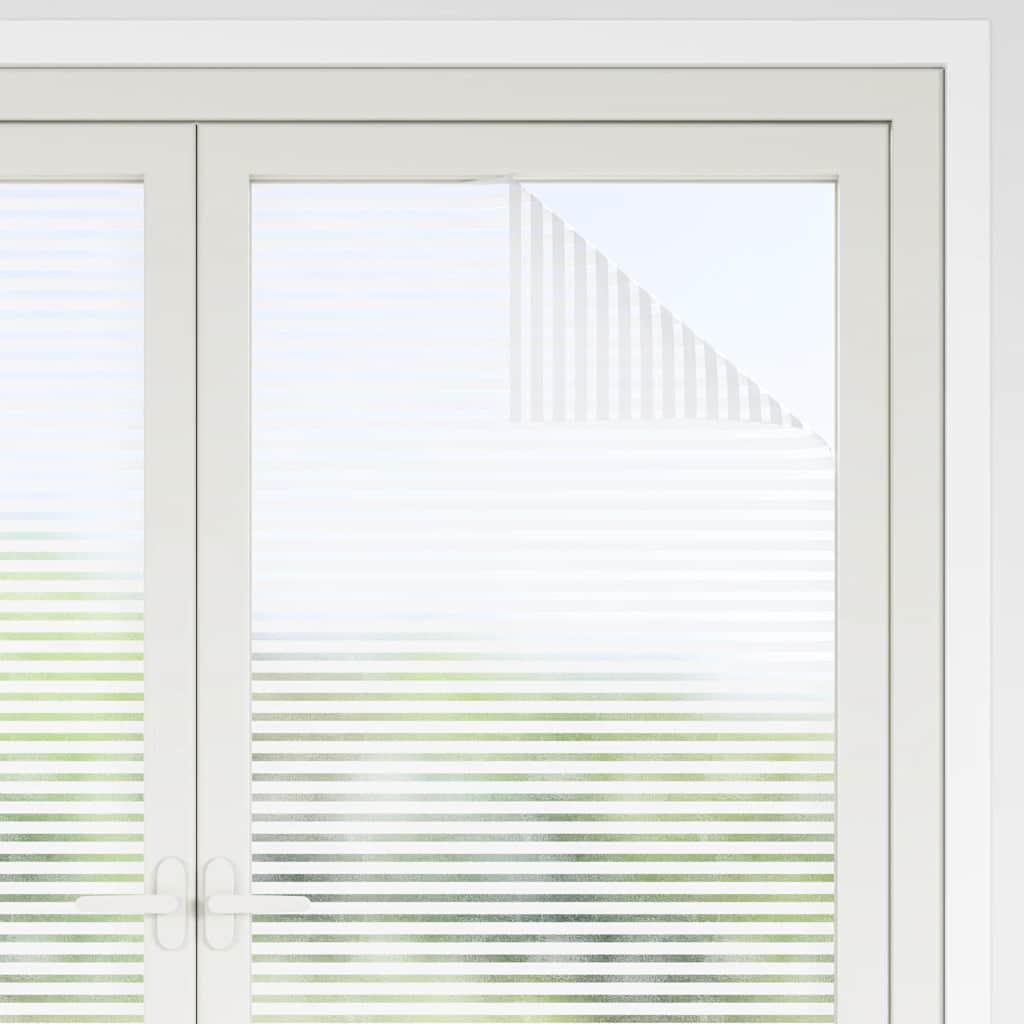 vidaXL Window Film Frosted Stripes Design 0.9x50 m PVC