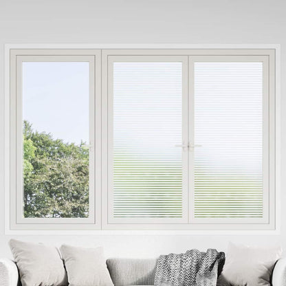 vidaXL Window Film Frosted Stripes Design 0.9x50 m PVC