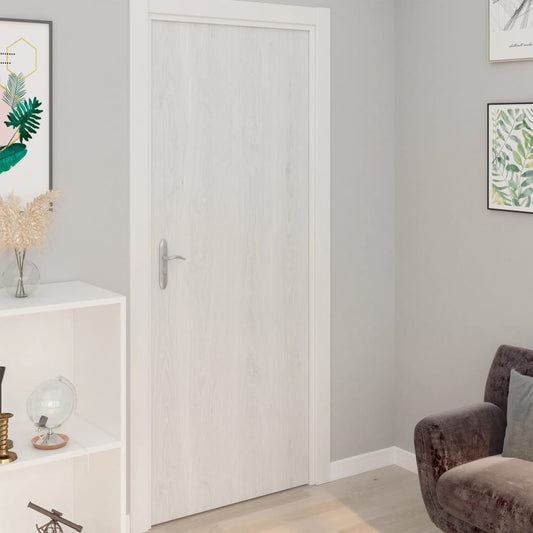 146111 vidaXL Self-adhesive Door Films 2 pcs White Wood 210x90 cm PVC