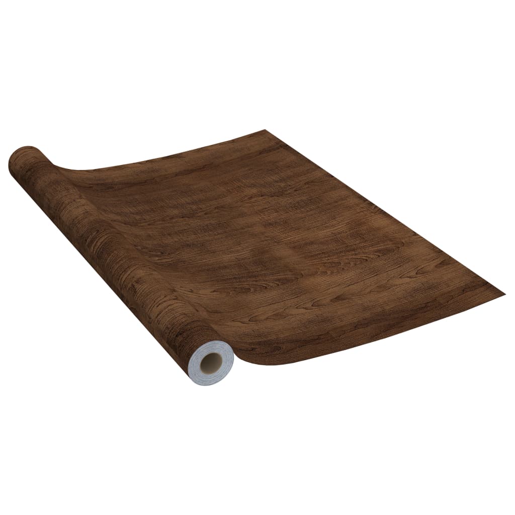 vidaXL Adhesive Door Film | Set of 2 | Dark oak | PVC | 210x90 cm