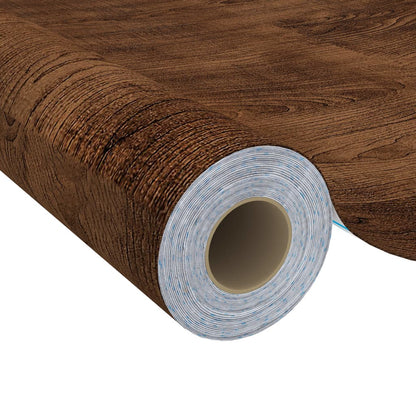vidaXL Adhesive Door Film | Set of 2 | Dark oak | PVC | 210x90 cm