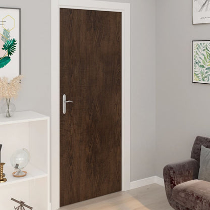 vidaXL Adhesive Door Film | Set of 2 | Dark oak | PVC | 210x90 cm