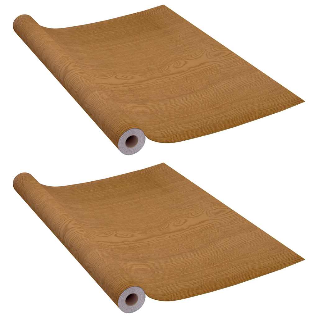 146114 vidaXL Self-adhesive Door Films 2 pcs Light Oak 210x90 cm PVC