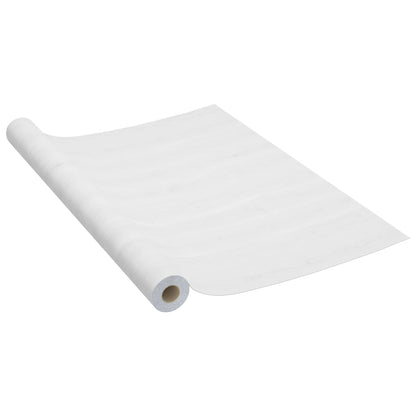 146116 vidaXL Self-adhesive Furniture Film White Wood 500x90 cm PVC