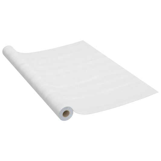 146116 vidaXL Self-adhesive Furniture Film White Wood 500x90 cm PVC