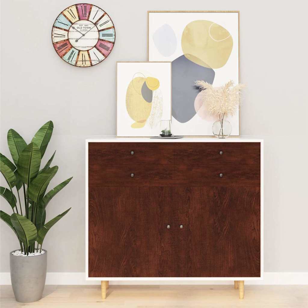 vidaXL Self-adhesive Furniture Film Dark Oak 500x90 cm PVC