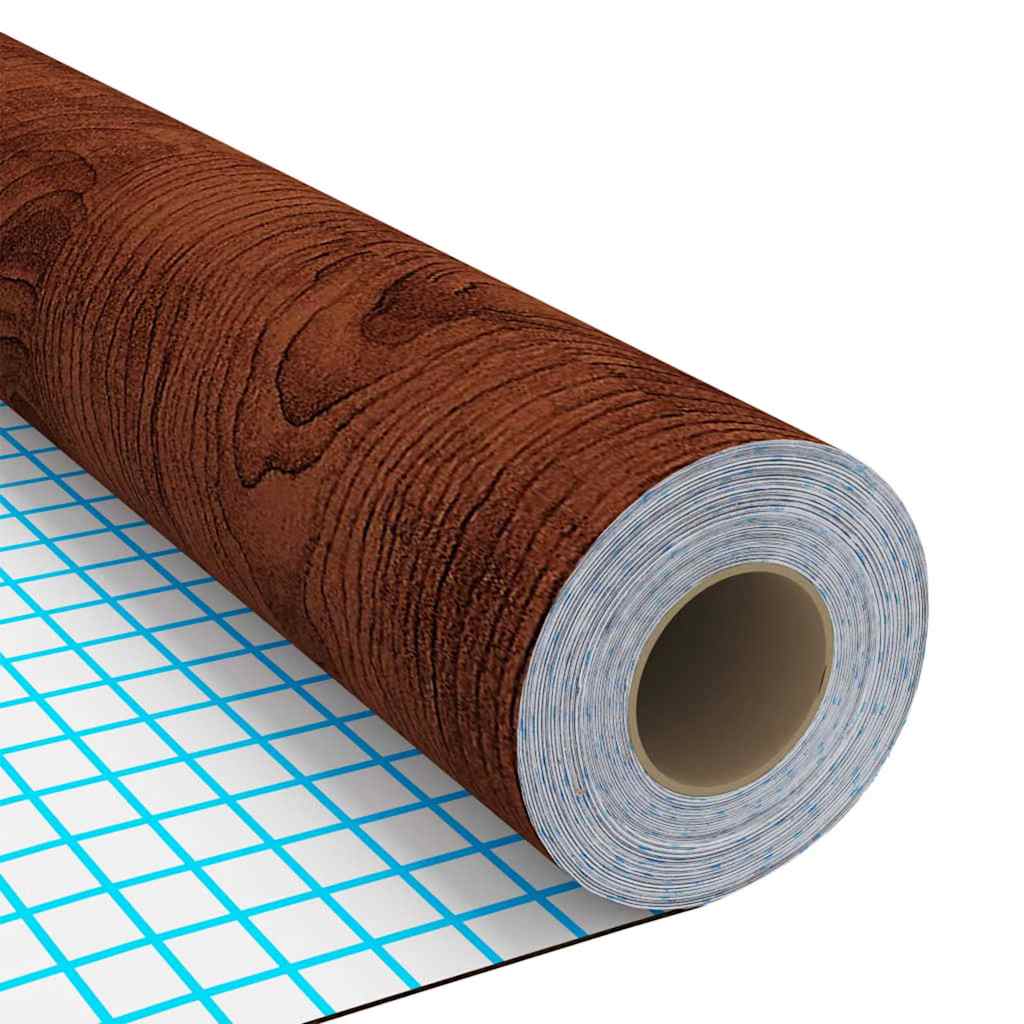 vidaXL Self-adhesive Furniture Film Dark Oak 500x90 cm PVC