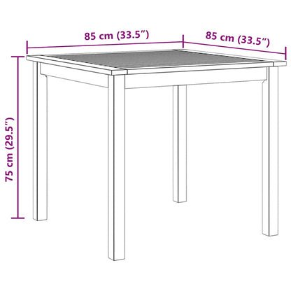 vidaXL Garden Table 85x85x74 cm Solid Acacia Wood