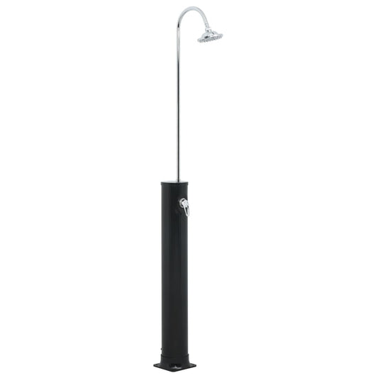 vidaXL Solar Shower Black 214 cm 20 L