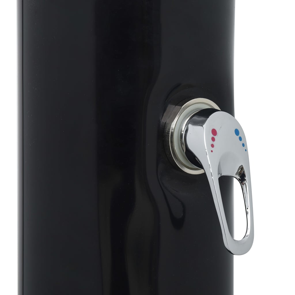 vidaXL Solar Shower Black 214 cm 20 L