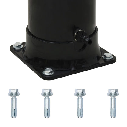 vidaXL Solar Shower Black 214 cm 20 L