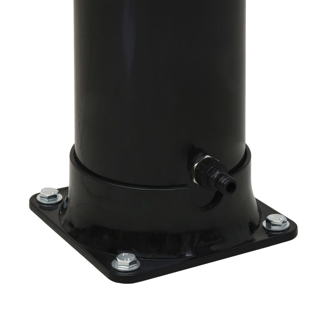 vidaXL Solar Shower Black 214 cm 20 L