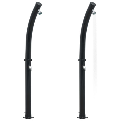 vidaXL Solar Shower Black 214 cm 20 L