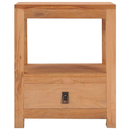 vidaXL Beside Cabinet | Natural Teak | Solid Teak Wood | 40x30x50 cm