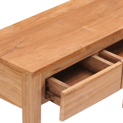 vidaXL Console Table 110x35x75 cm Solid Teak Wood
