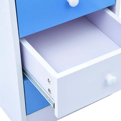 287446 vidaXL Children Drawing Study Desk Tiltable Blue and White