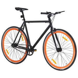 vidaXL Fixed Gear Bike Black and Orange 700c 51 cm