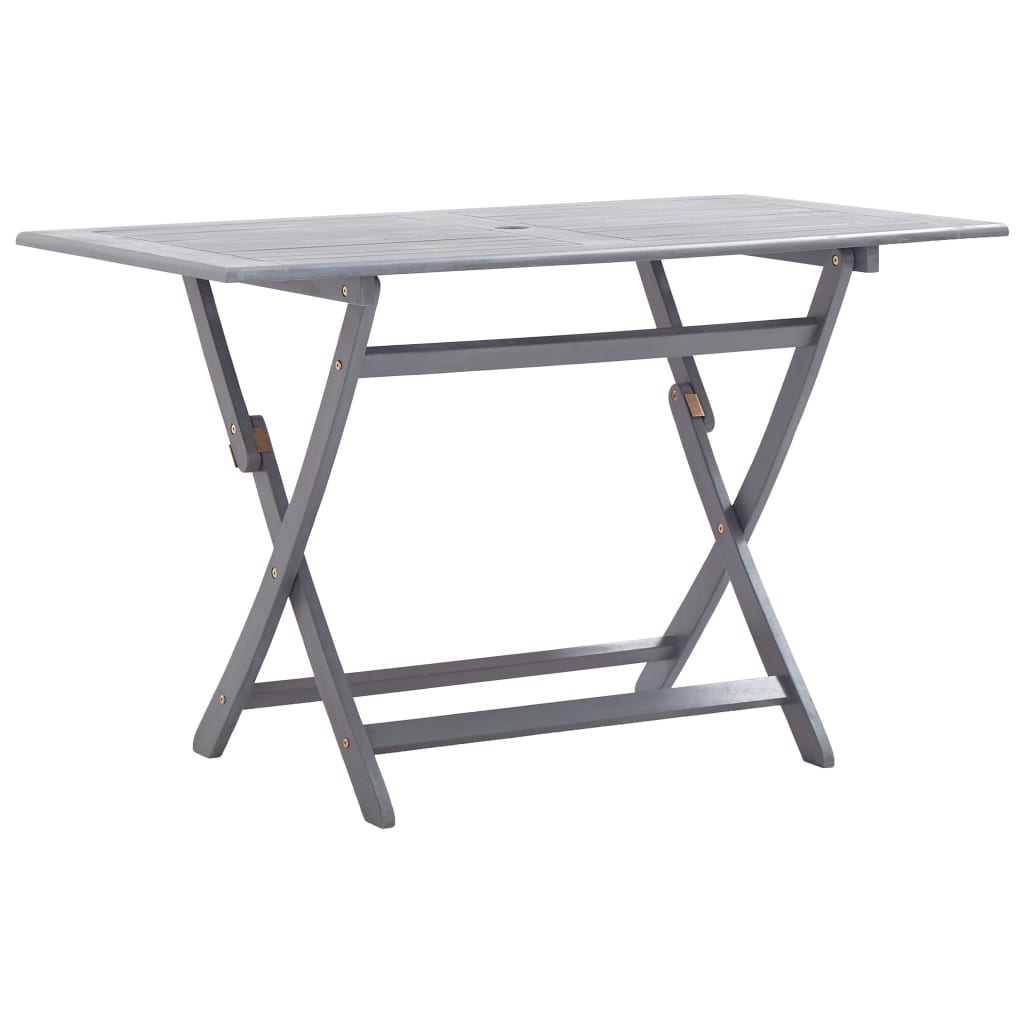 vidaXL Garden Dining Set | Grey | Solid Acacia wood | Medium | Foldable