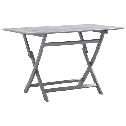 vidaXL Garden Dining Set | Grey | Solid Acacia wood | Medium | Foldable