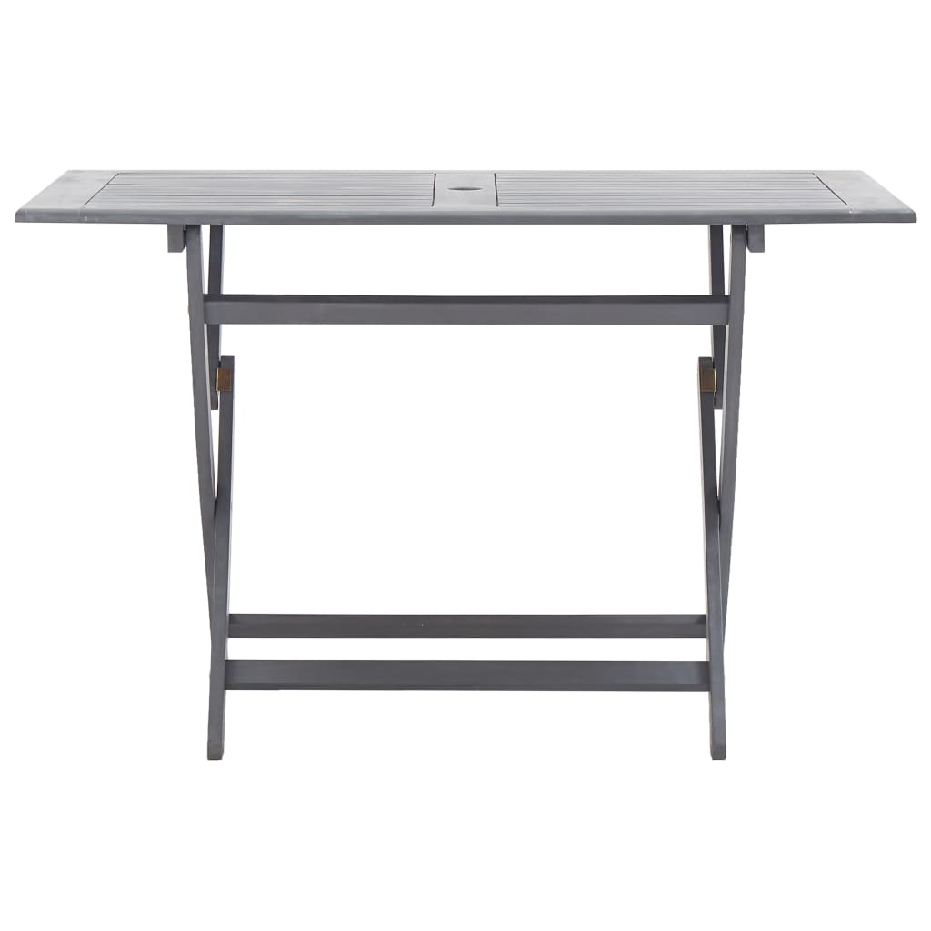 vidaXL Garden Dining Set | Grey | Solid Acacia wood | Medium | Foldable