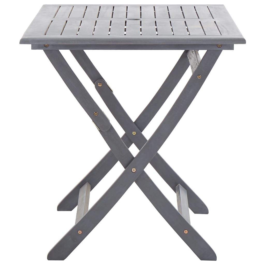vidaXL Garden Dining Set | Grey | Solid Acacia wood | Medium | Foldable