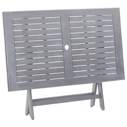 vidaXL Garden Dining Set | Grey | Solid Acacia wood | Medium | Foldable
