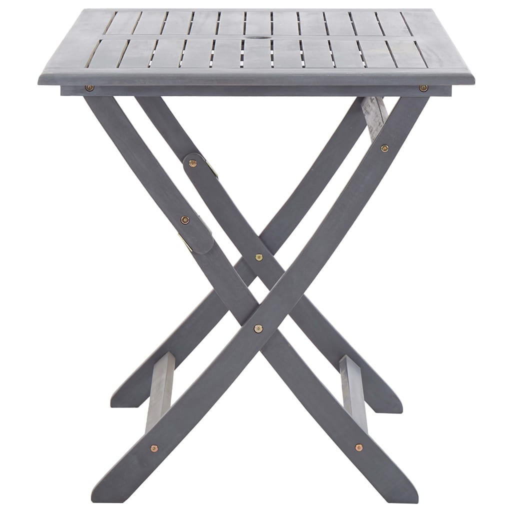 vidaXL Garden Dining Set | Grey | Solid acacia wood | Medium | Foldable