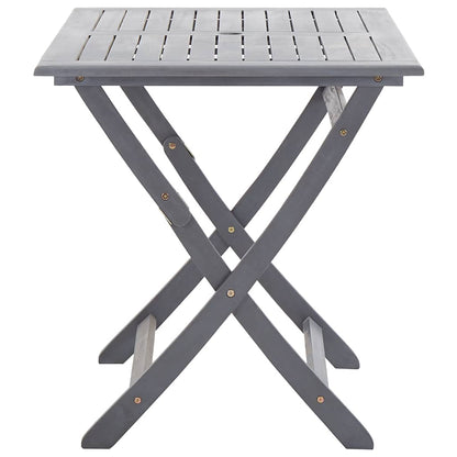 vidaXL 7 Piece Garden Dining Set Solid Acacia Wood Grey