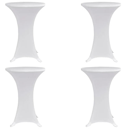 vidaXL Standing Table Cover Ø60 cm White Stretch 4 pcs