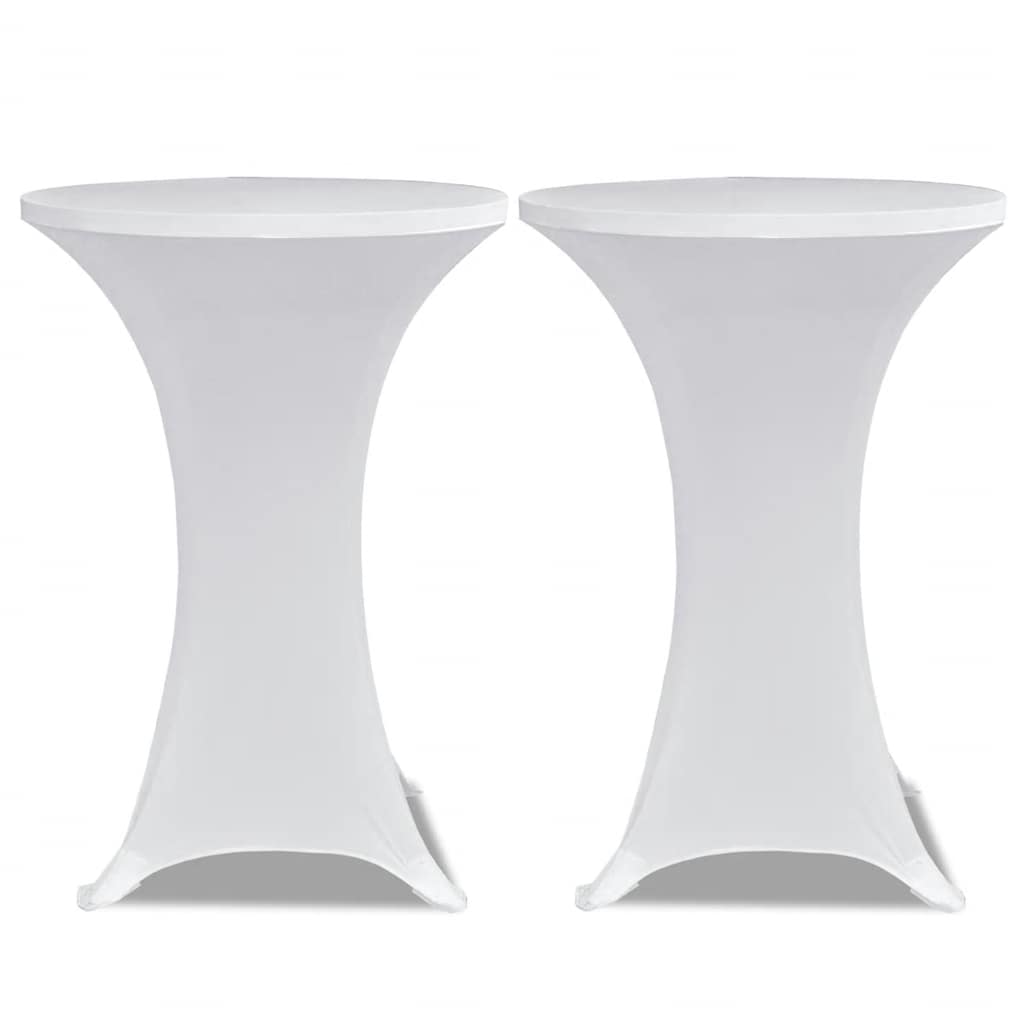 vidaXL Standing Table Cover Ø60 cm White Stretch 4 pcs
