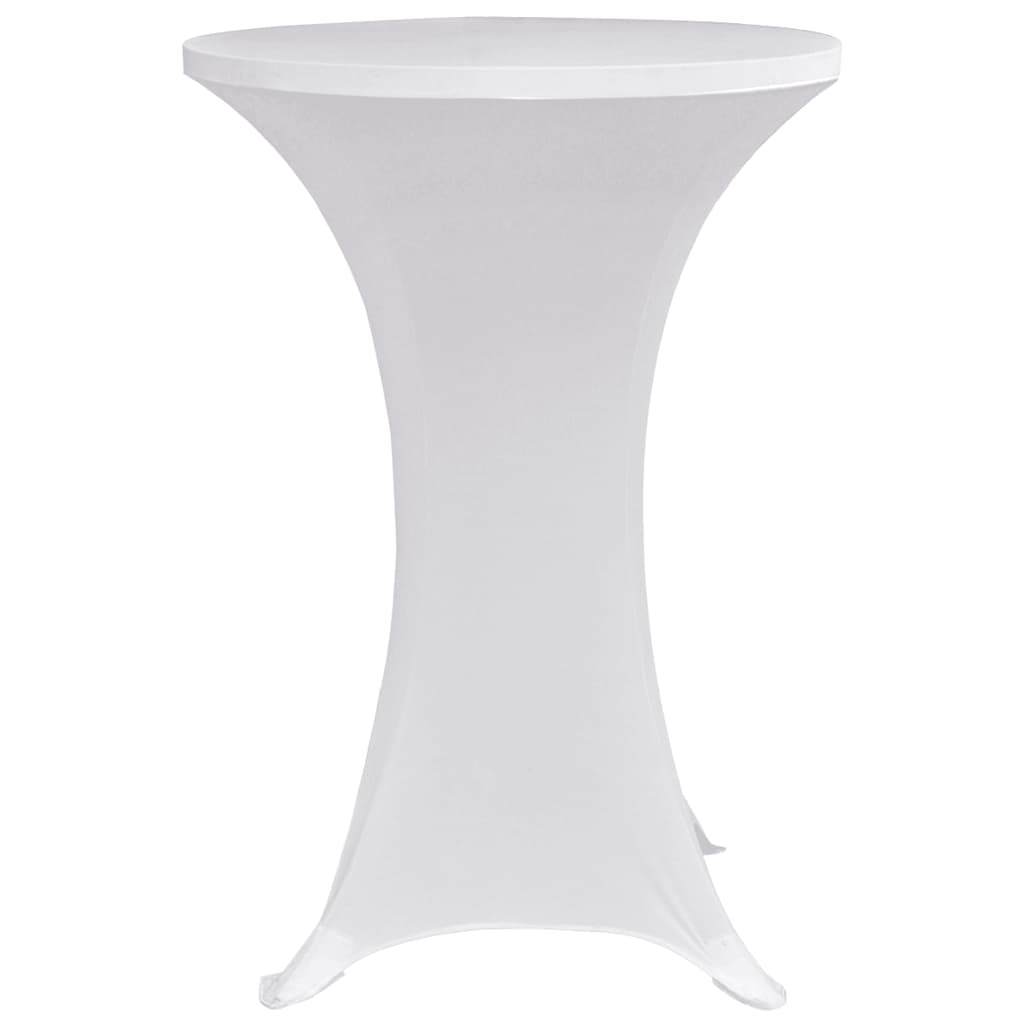 vidaXL Standing Table Cover Ø60 cm White Stretch 4 pcs
