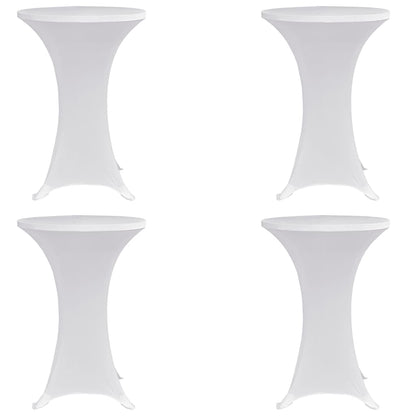 vidaXL Standing Table Cover Ø70 cm White Stretch 4 pcs