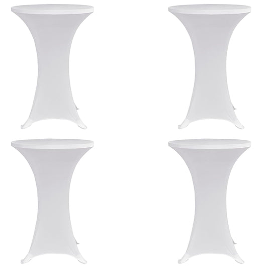 vidaXL Standing Table Cover Ø70 cm White Stretch 4 pcs