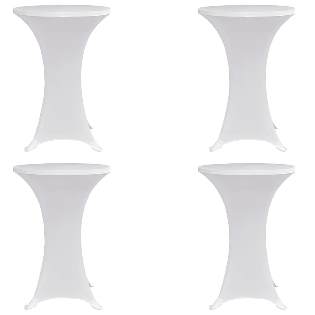 vidaXL Standing Table Cover Ø70 cm White Stretch 4 pcs