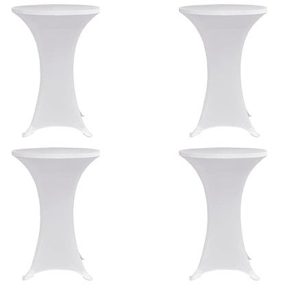 vidaXL Standing Table Cover Ø70 cm White Stretch 4 pcs