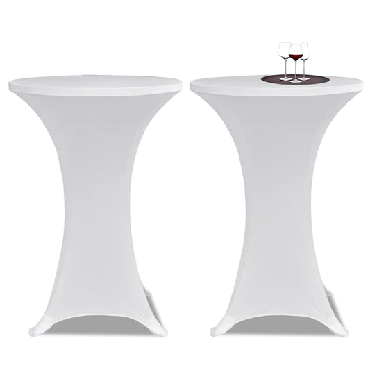 vidaXL Standing Table Cover Ø70 cm White Stretch 4 pcs