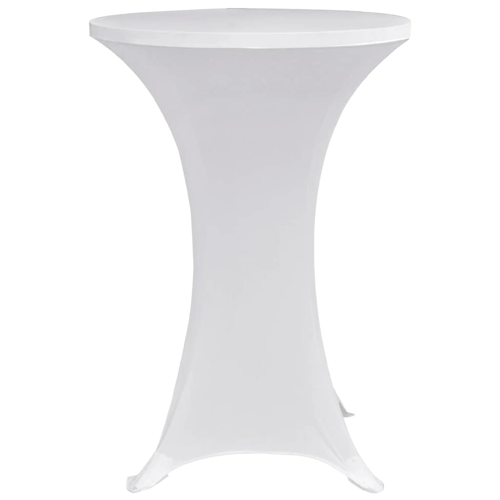 vidaXL Standing Table Cover Ø70 cm White Stretch 4 pcs