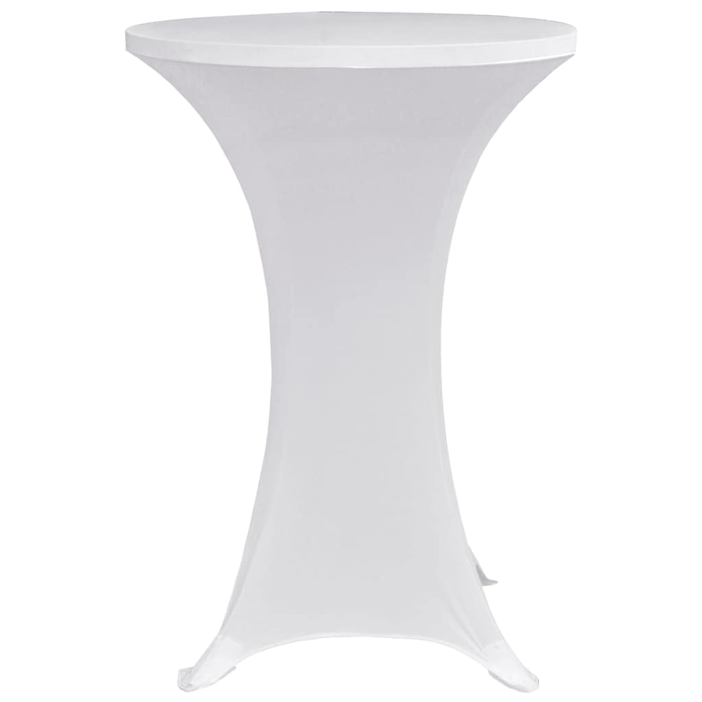 vidaXL Standing Table Cover Ø70 cm White Stretch 4 pcs