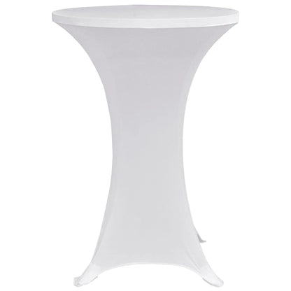 vidaXL Standing Table Cover Ø70 cm White Stretch 4 pcs