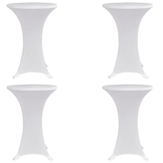 vidaXL Standing Table Cover Ø80 cm White Stretch 4 pcs