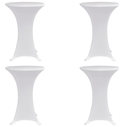 vidaXL Standing Table Cover Ø80 cm White Stretch 4 pcs