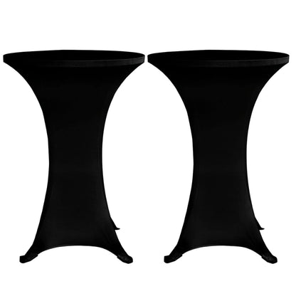 vidaXL Standing Table Cover Ø60 cm Black Stretch 4 pcs