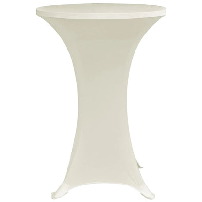 vidaXL Standing Table Cover Ø60 cm Cream Stretch 4 pcs