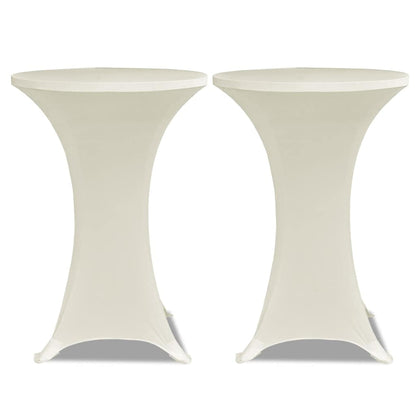 vidaXL Standing Table Cover ??70 cm Cream Stretch 4 pcs