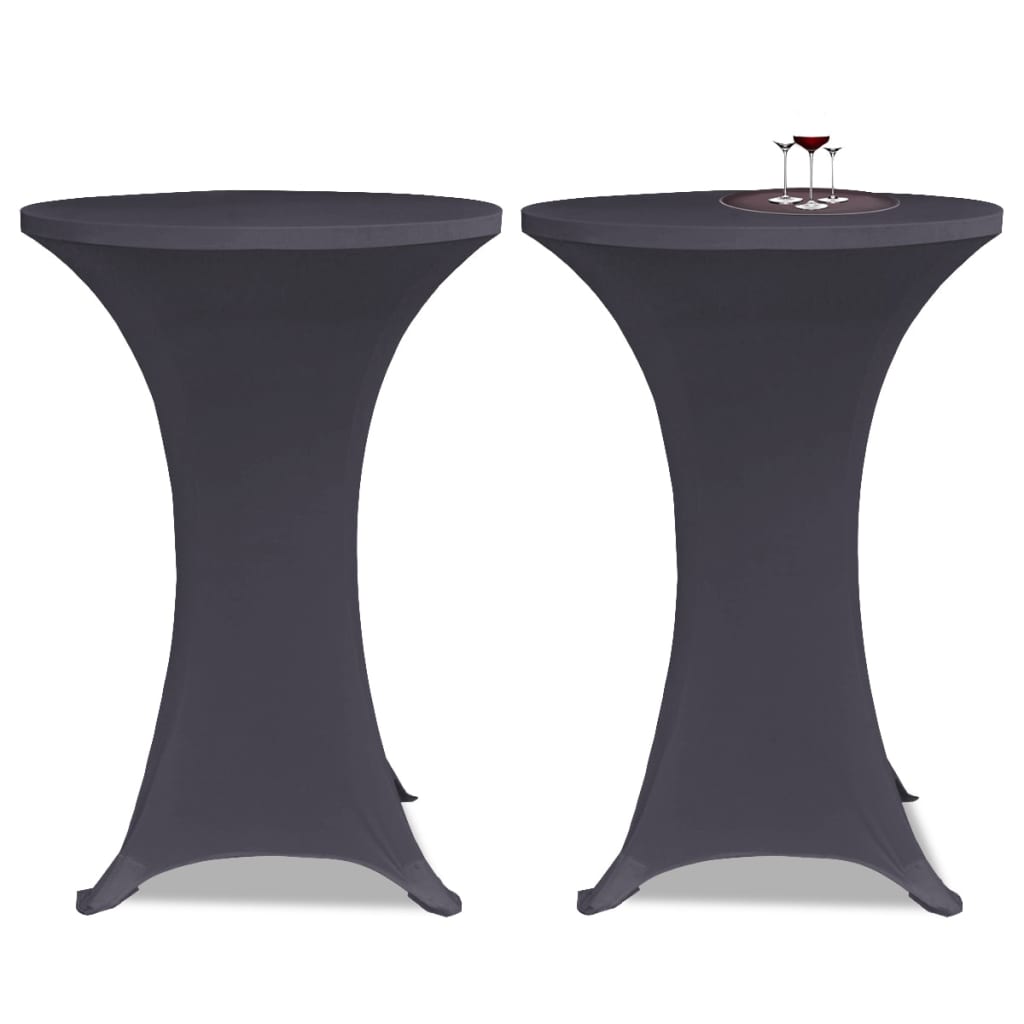vidaXL Stretch Table Cover 4 pcs 60 cm Anthracite